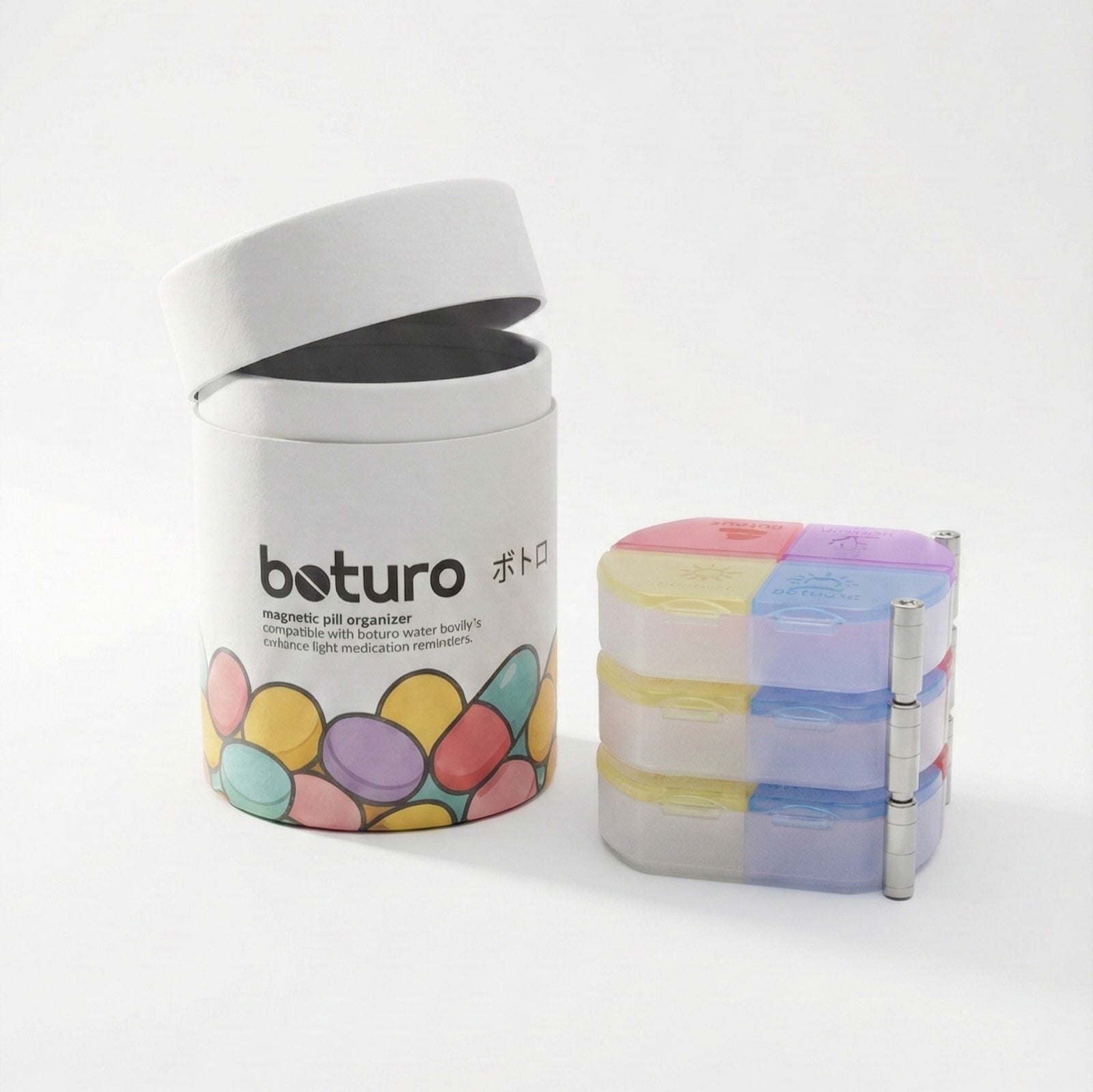 Boturo magnetic Pill Box