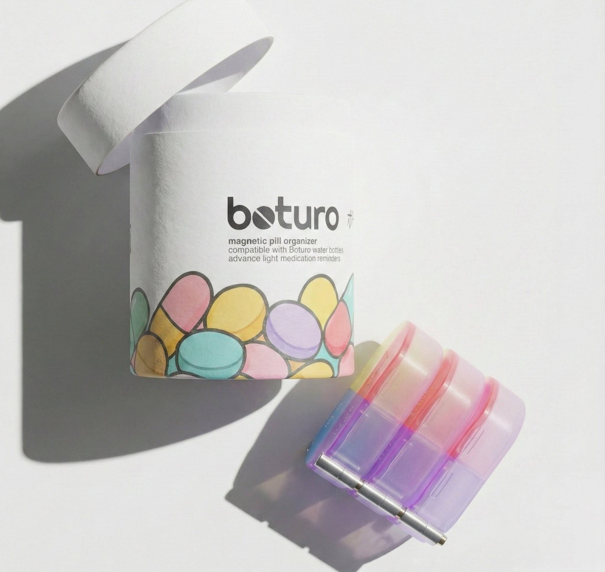 Boturo magnetic Pill Box