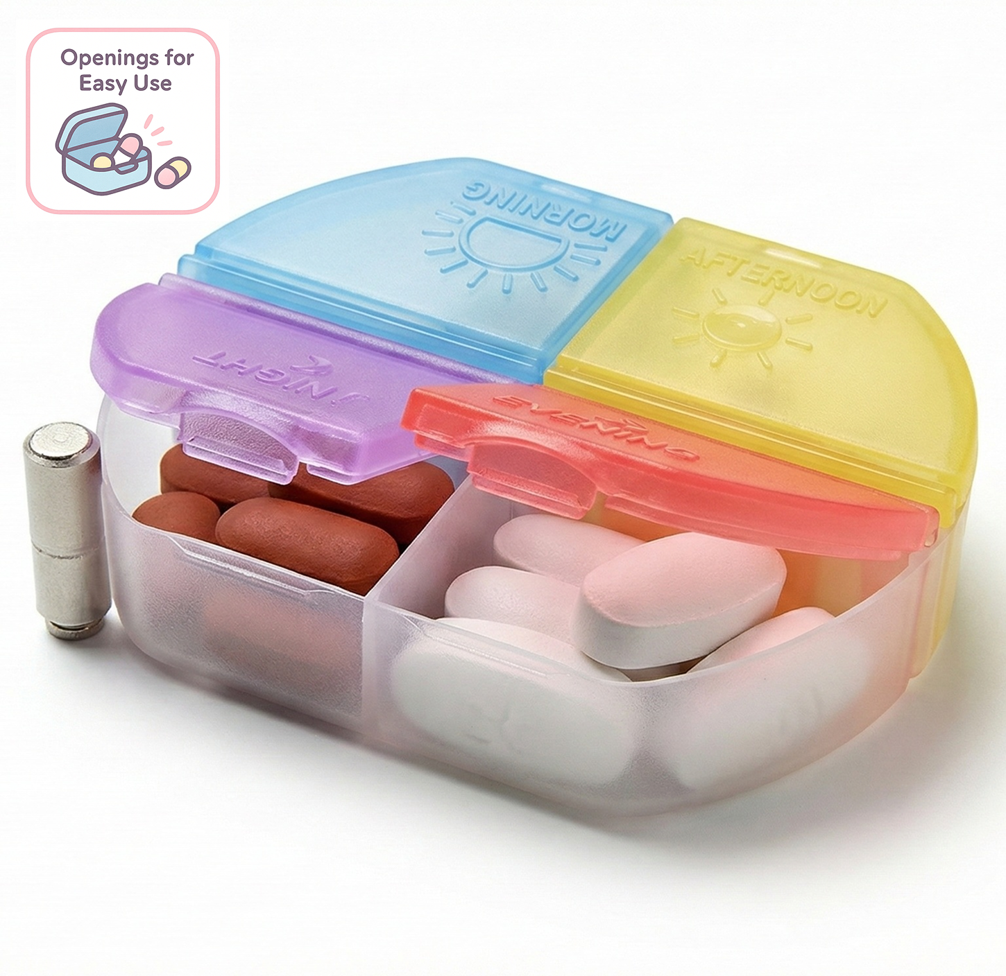 Boturo magnetic Pill Box